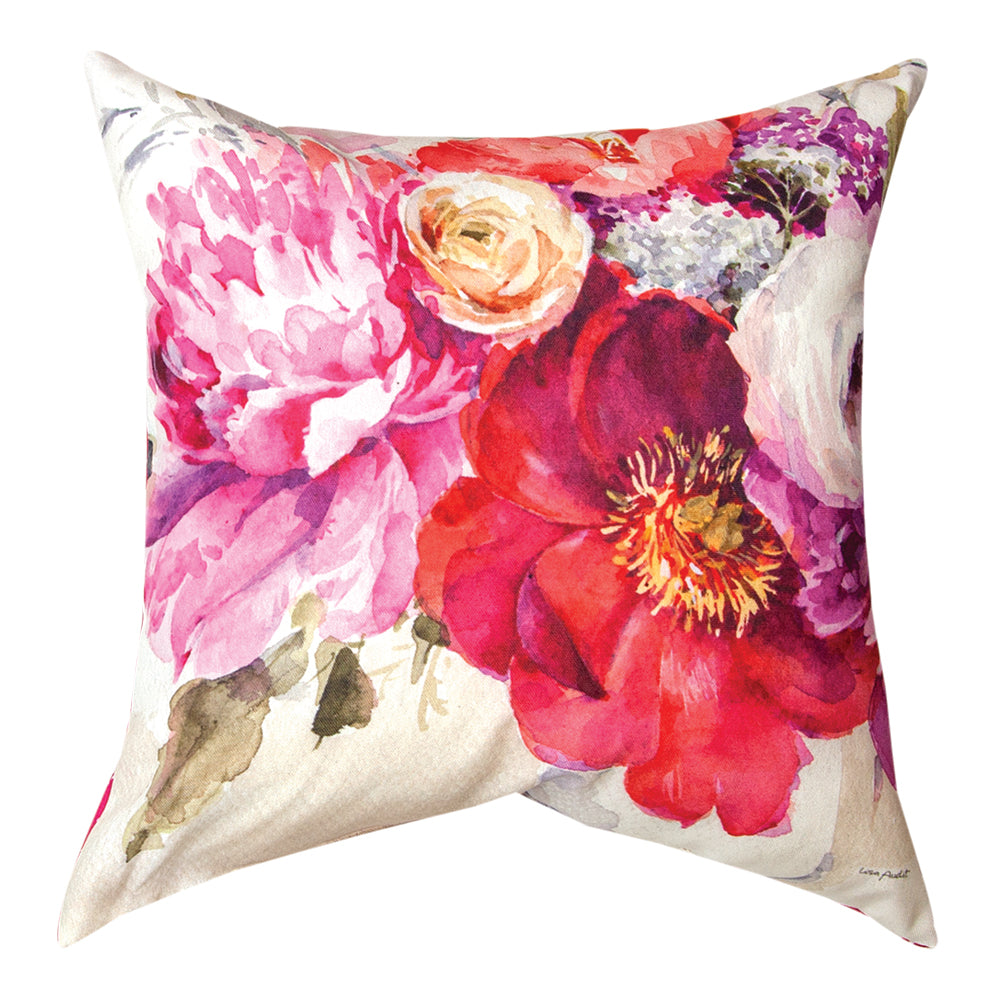 Obviously Pink Floral Climaweave Pillow 18" Indoor/Outdoor