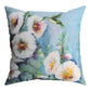 Holly Hocks And Hummingbird Climaweave Pillow 18" x 18"