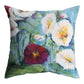 Holly Hocks And Hummingbird Climaweave Pillow 18" x 18"