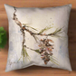 Pinecone In Winter Climaweave Pillow 18"