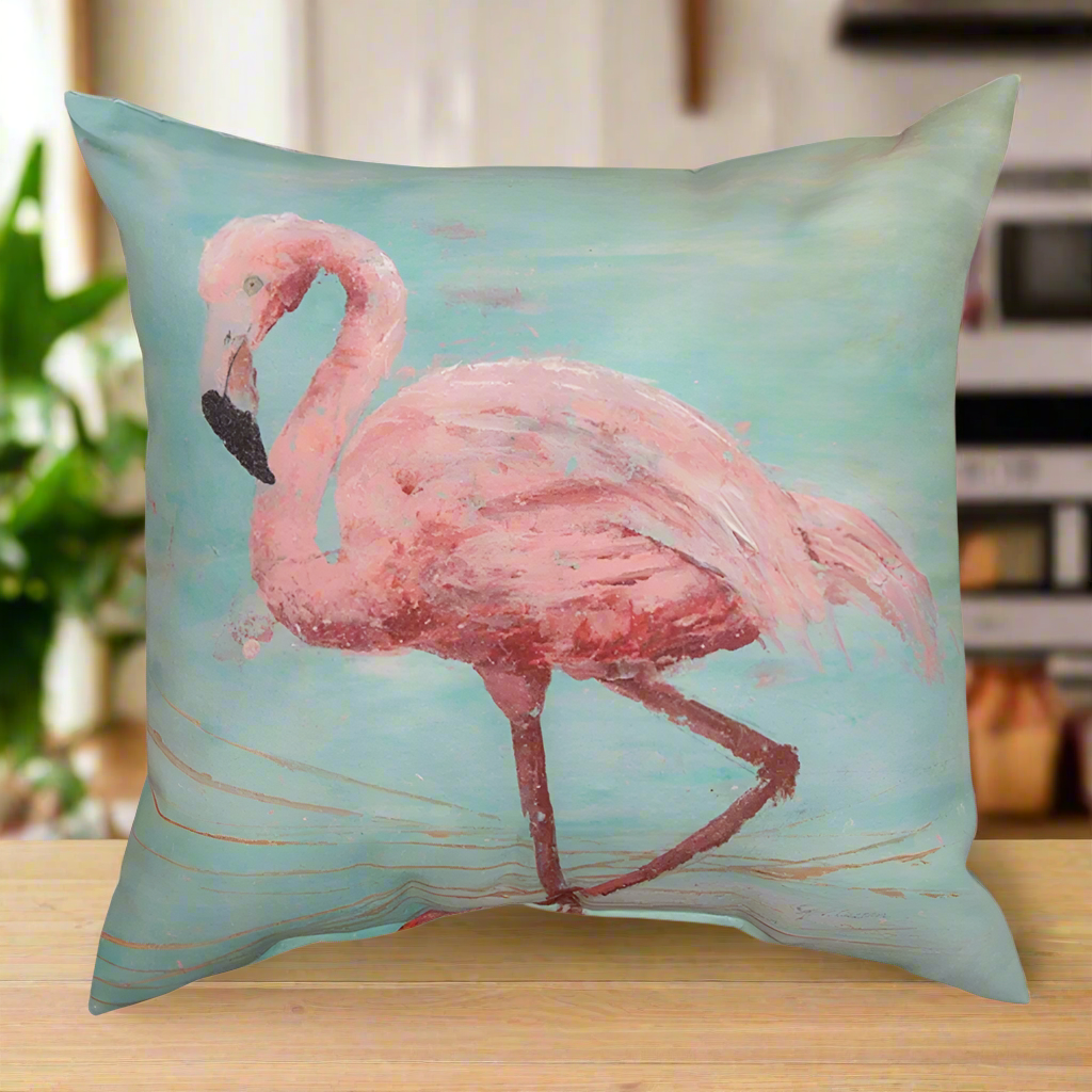 Pink Flamingo Climaweave Pillow 18" Indoor/Outdoor