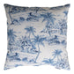 Palm Toile White Climaweave Pillow 18x18