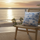 Palm Toile White Climaweave Pillow 18x18