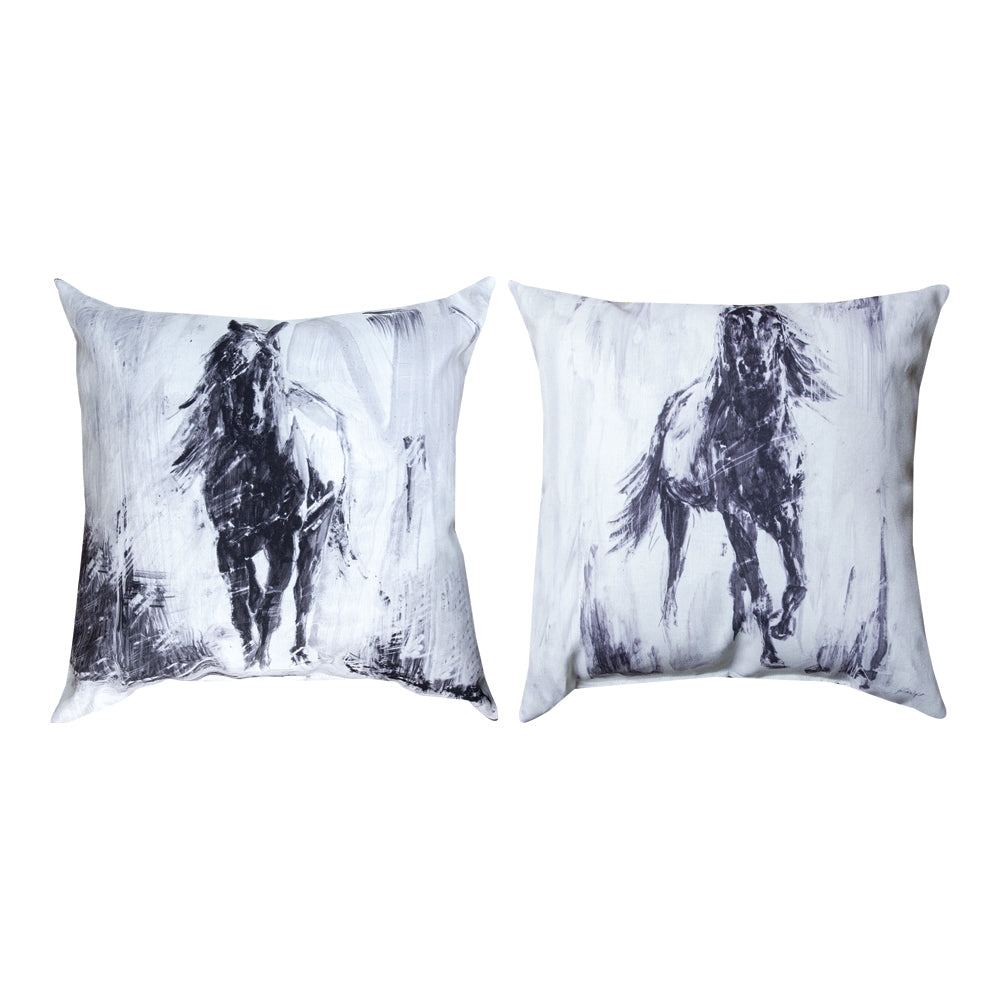 Rustic Stallion Climaweave Pillow 18" Indoor/Outdoor