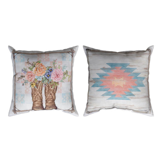 Rosewood Ranch - Boots Climaweave Pillow 18" x 18"