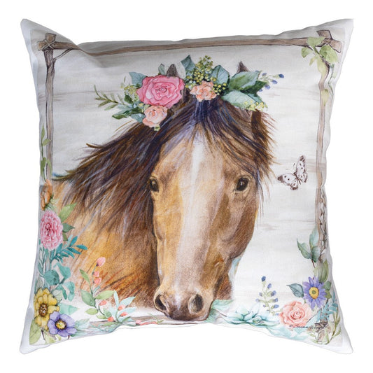 Rosewood Ranch - Horse Climaweave Pillow 18" x 18"