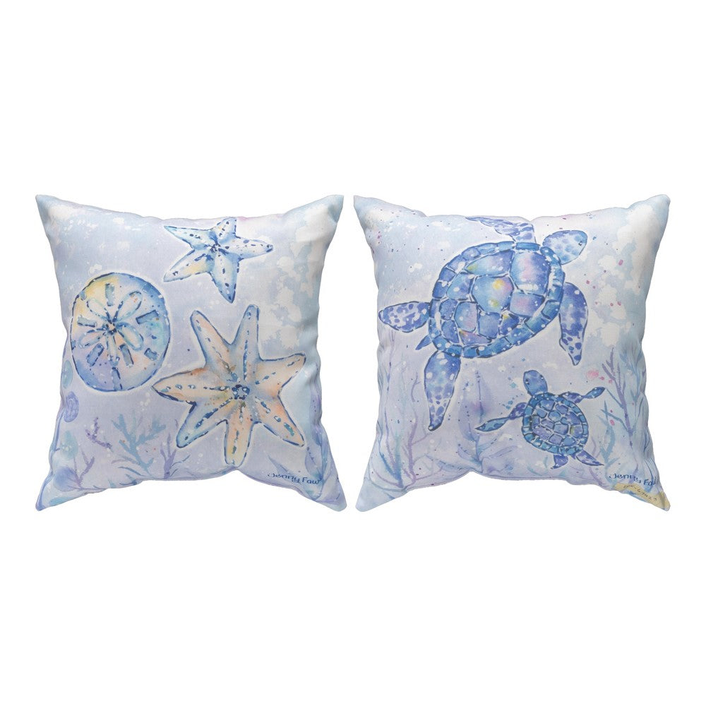Throw Pillow Sea Creatures With Sea Turtle Climaweave Pillow 18x18