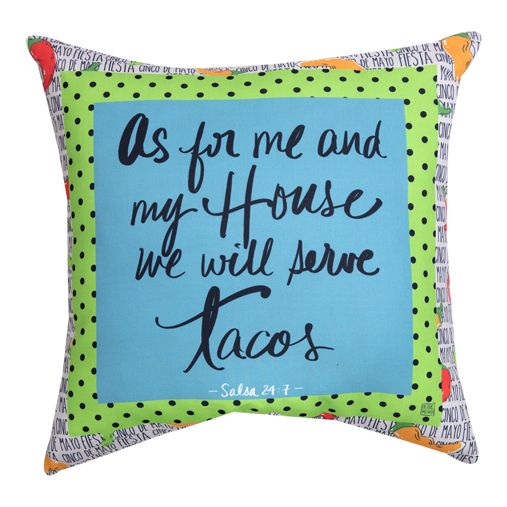 Serving Tacos Climaweave Pillow 18" Indoor/Outdoor