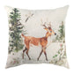 Snowy Forest Moose & Deer Climaweave Pillow 18" Indoor/Outdoor