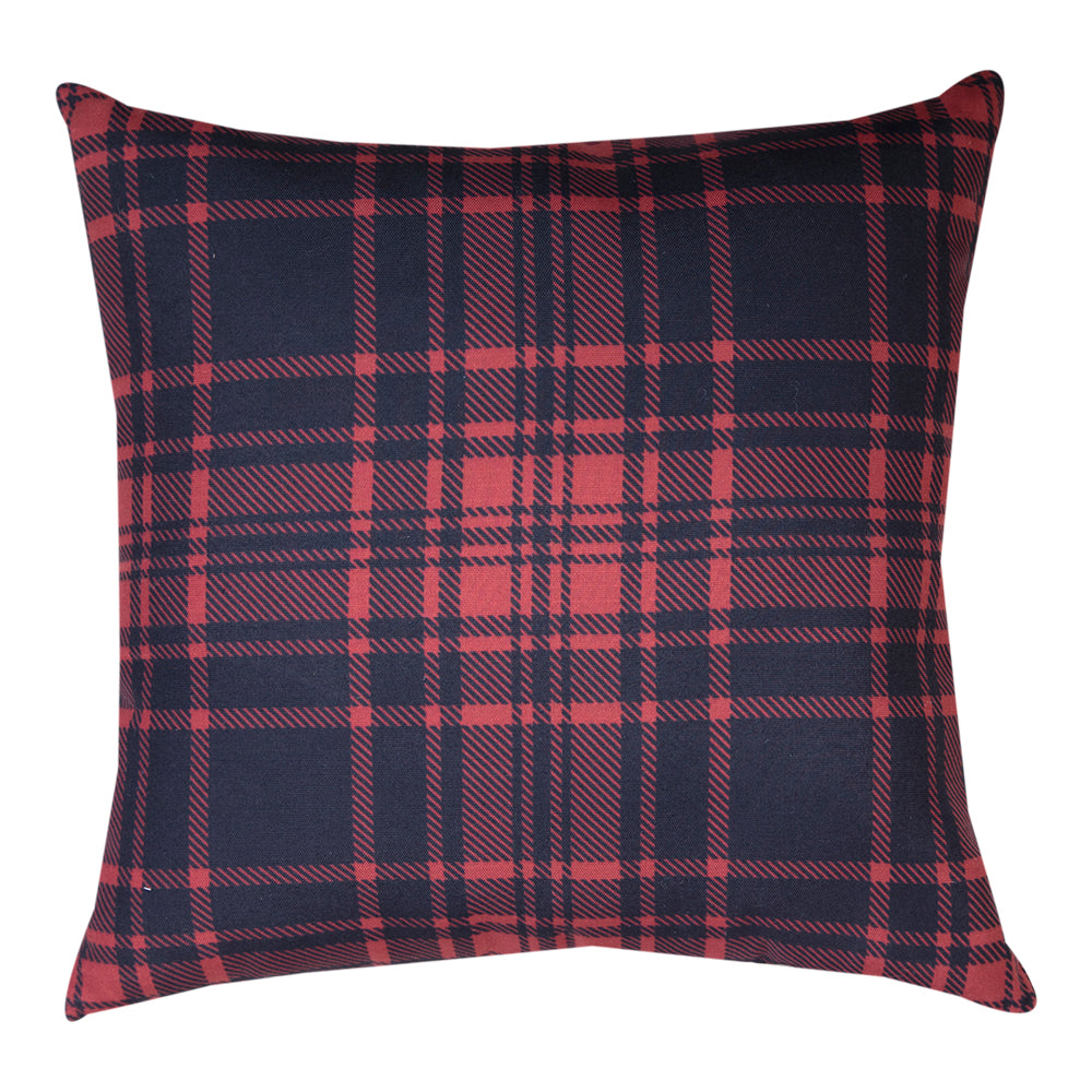 Plaid Holidays Sleigh Rides Climaweave Pillow 18" Indoor/Outdoor
