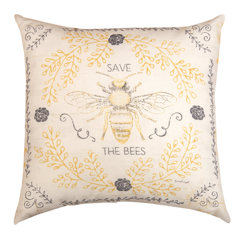 Save The Bees Climaweave Pillow 18" Indoor/Outdoor