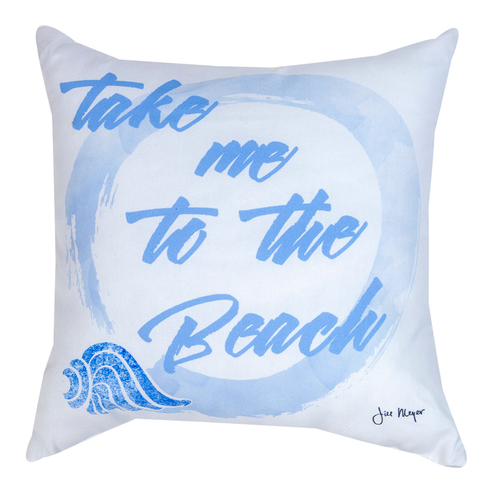 To The Beach Climaweave Pillow 18" Indoor/Outdoor