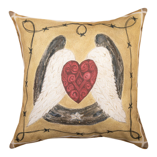 Western Borders Angel Wings Climaweave Pillow 18" Indoor/Outdoor
