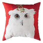 White Christmas Animals - Owl/Wolf Climaweave Pillow 18" x 18"