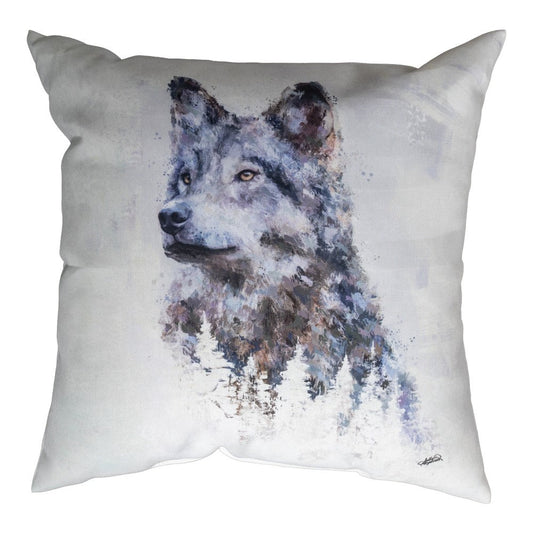 Whispers Of The Wild - Wolf Climaweave Pillow 18" x 18"