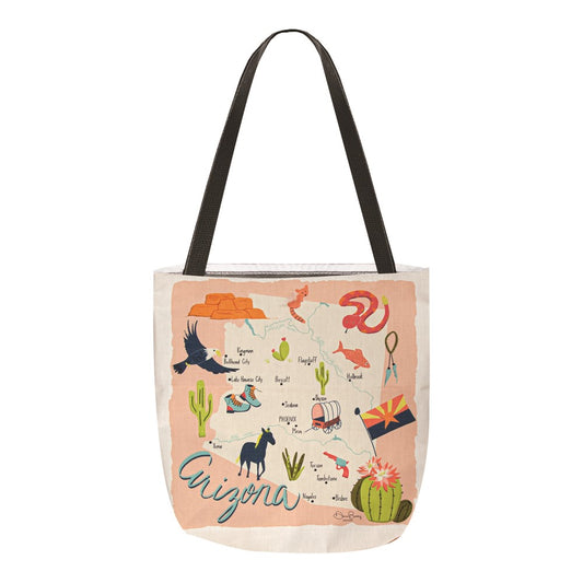 Arizona Map 18" Tote Bag