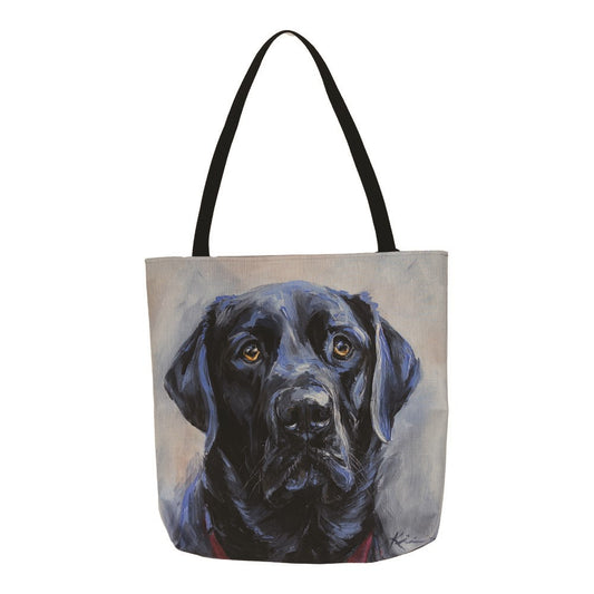 Black Lab 18 inch printed Tote