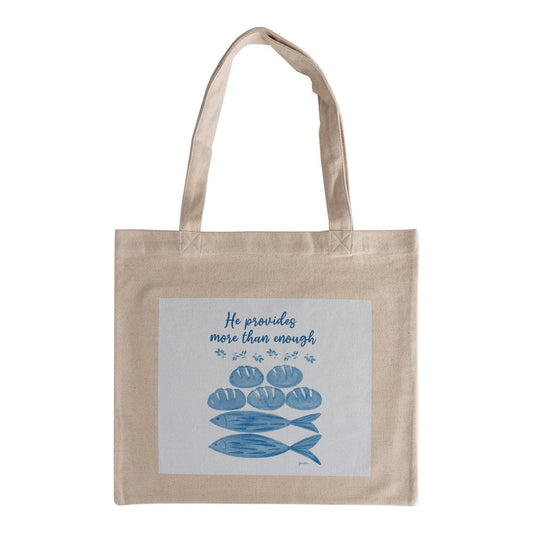 He Provides - More Than Enough Tote 18" x 18"