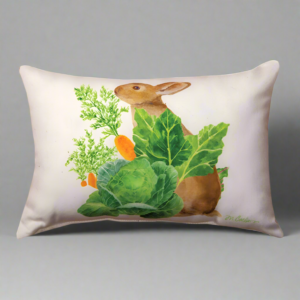 Bunny Trail Pillow - 12.5x8.5 Throw Pillow