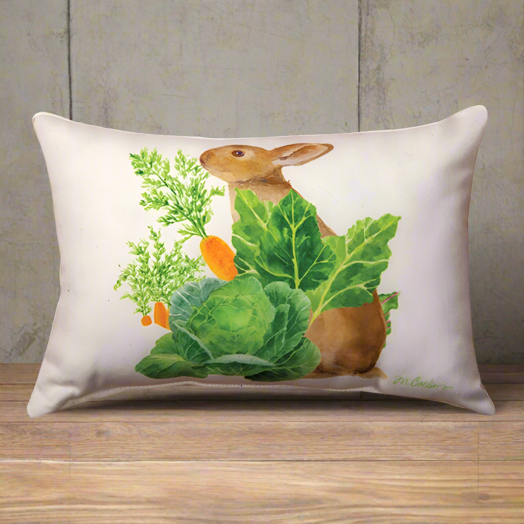 Bunny Trail Pillow - 12.5x8.5 Throw Pillow