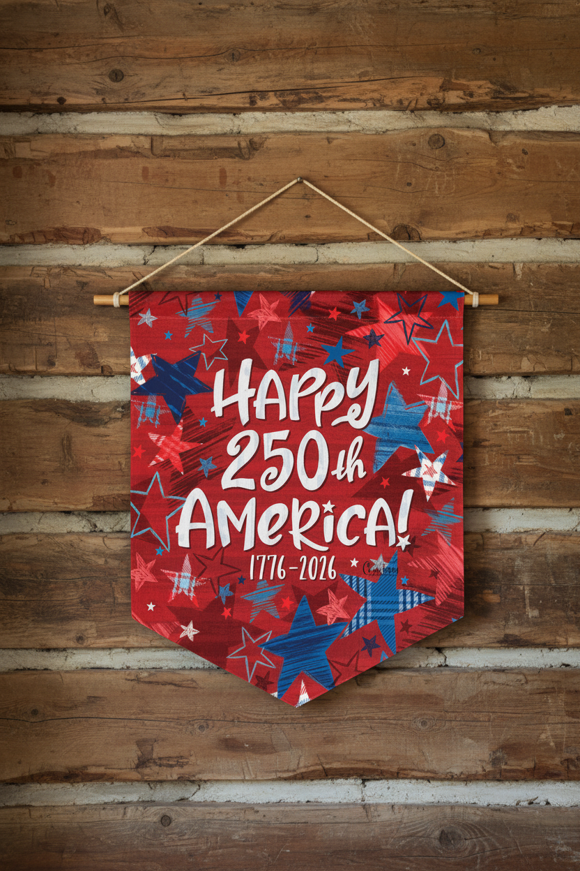 Happy 250th Anniversary Pennant 18x21