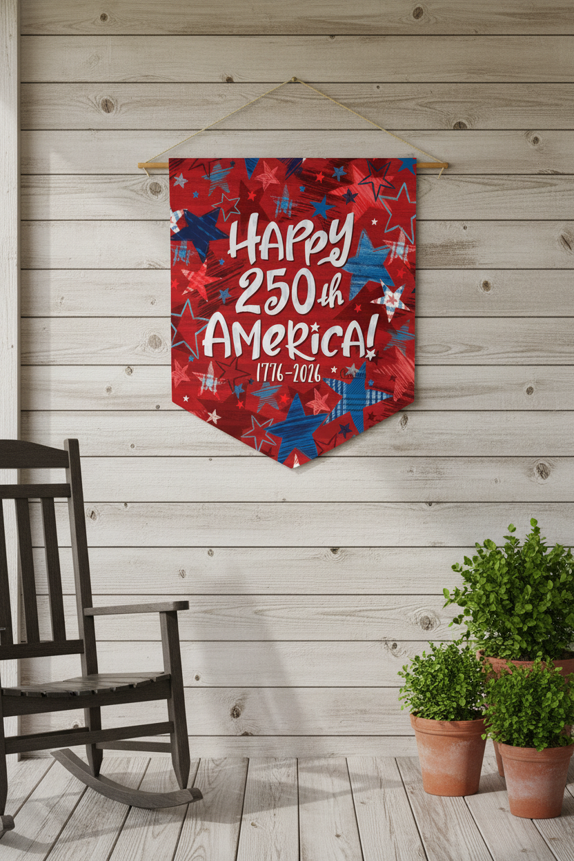 Happy 250th Anniversary Pennant 18x21