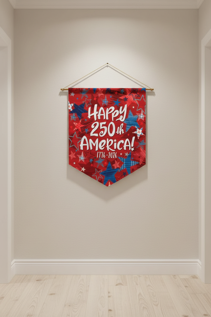 Happy 250th Anniversary Pennant 18x21