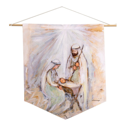 Holiday Tidings - Nativity Pennant 18" x 21"