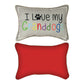 I Love My Granddogs Word Pillow 12.5x8 Throw Pillow