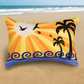 Enjoy The Waves Word Pillow 12.5"x8.5" Throw Pillow