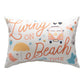 Beach Vibes Living On Beach Time Climaweave Word Pillow 12.5x8