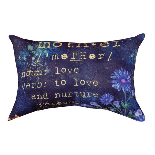 Mother Definition Word Pillow 12.5"x8.5" Throw Pillow