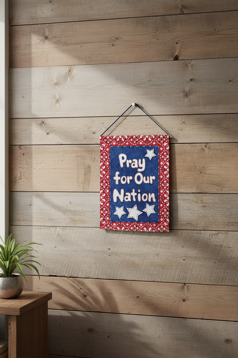 Pray For Our Nation Tapestry Bannerette 13x18