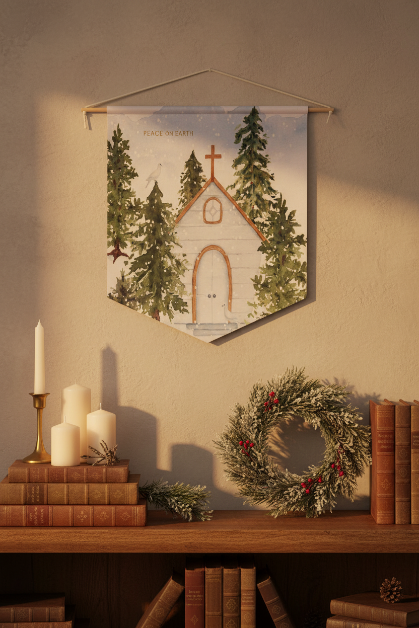 Peace On Earth Pennant 18x21