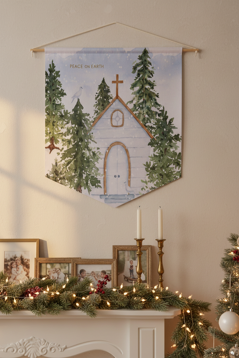 Peace On Earth Pennant 18x21