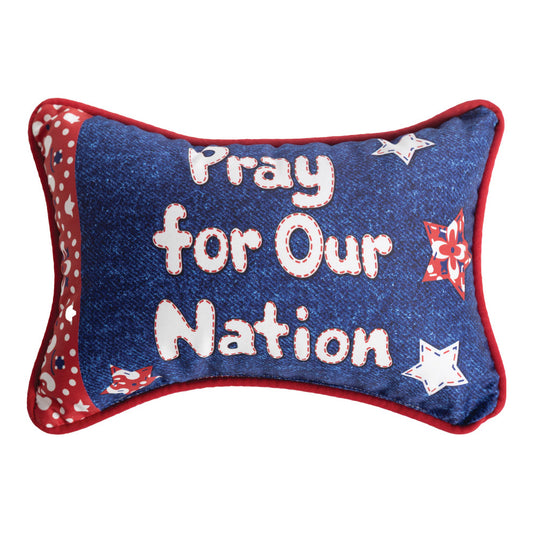 Pray For Our Nation Word Pillow 12.5x8.5