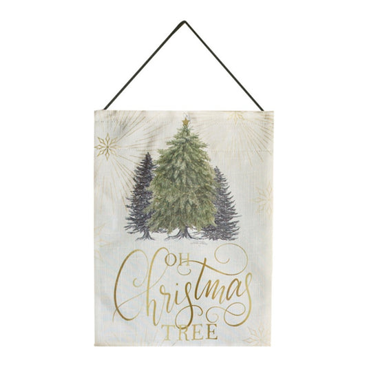 Winter Pine Bannerette 13x18 inch with hanger