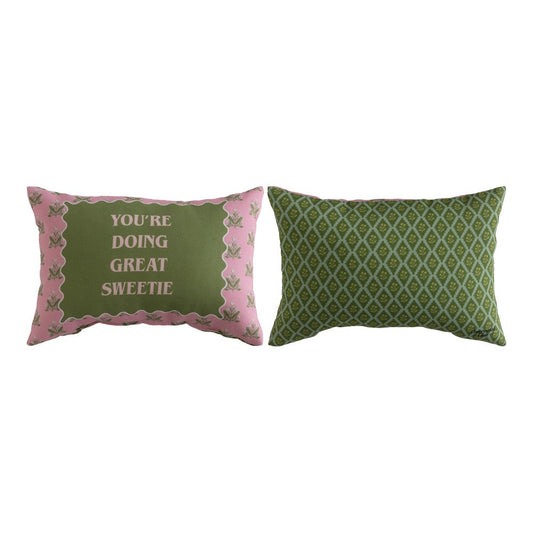 You're Doing Great Sweetie Climaweave Word Pillow 12.5" x 8"