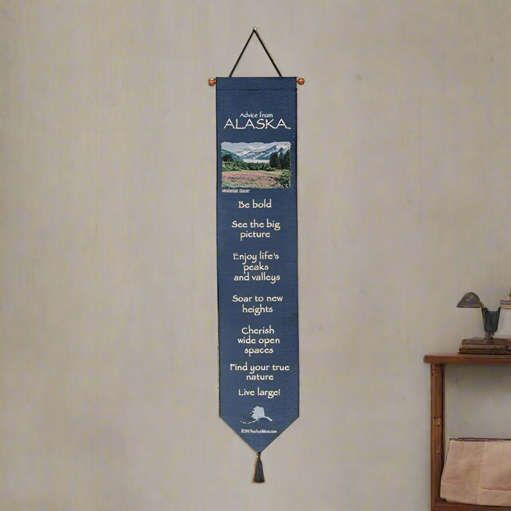 Advice From Alaska-9X41 Woven Tapestry Bell Pull
