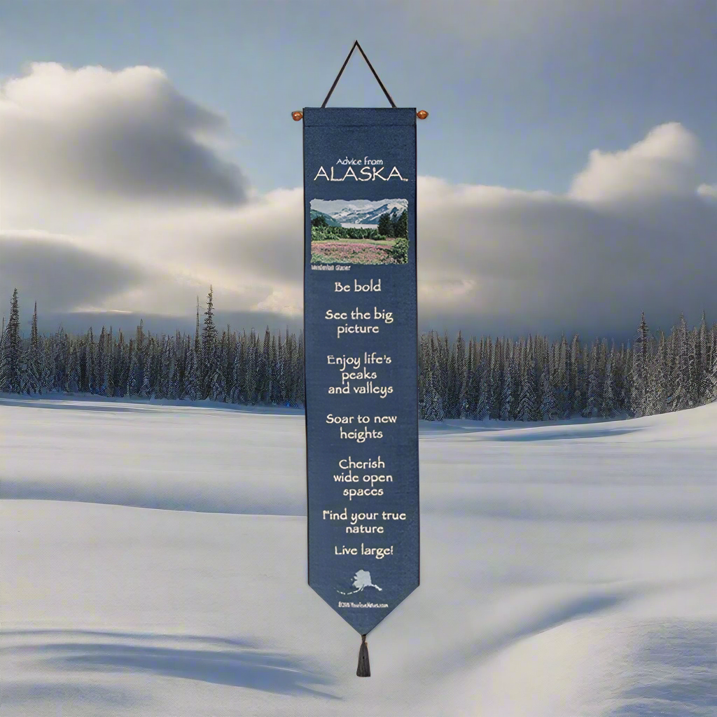 Advice From Alaska-9X41 Woven Tapestry Bell Pull