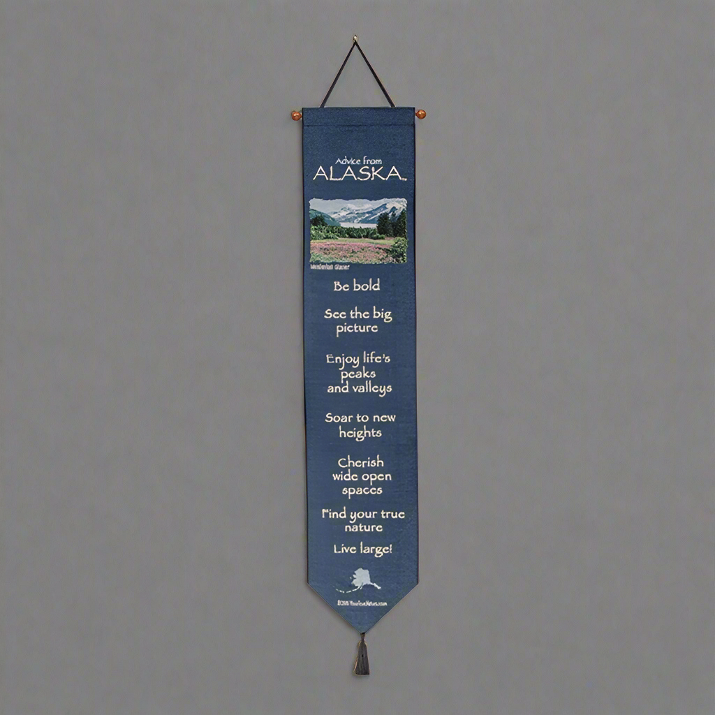 Advice From Alaska-9X41 Woven Tapestry Bell Pull