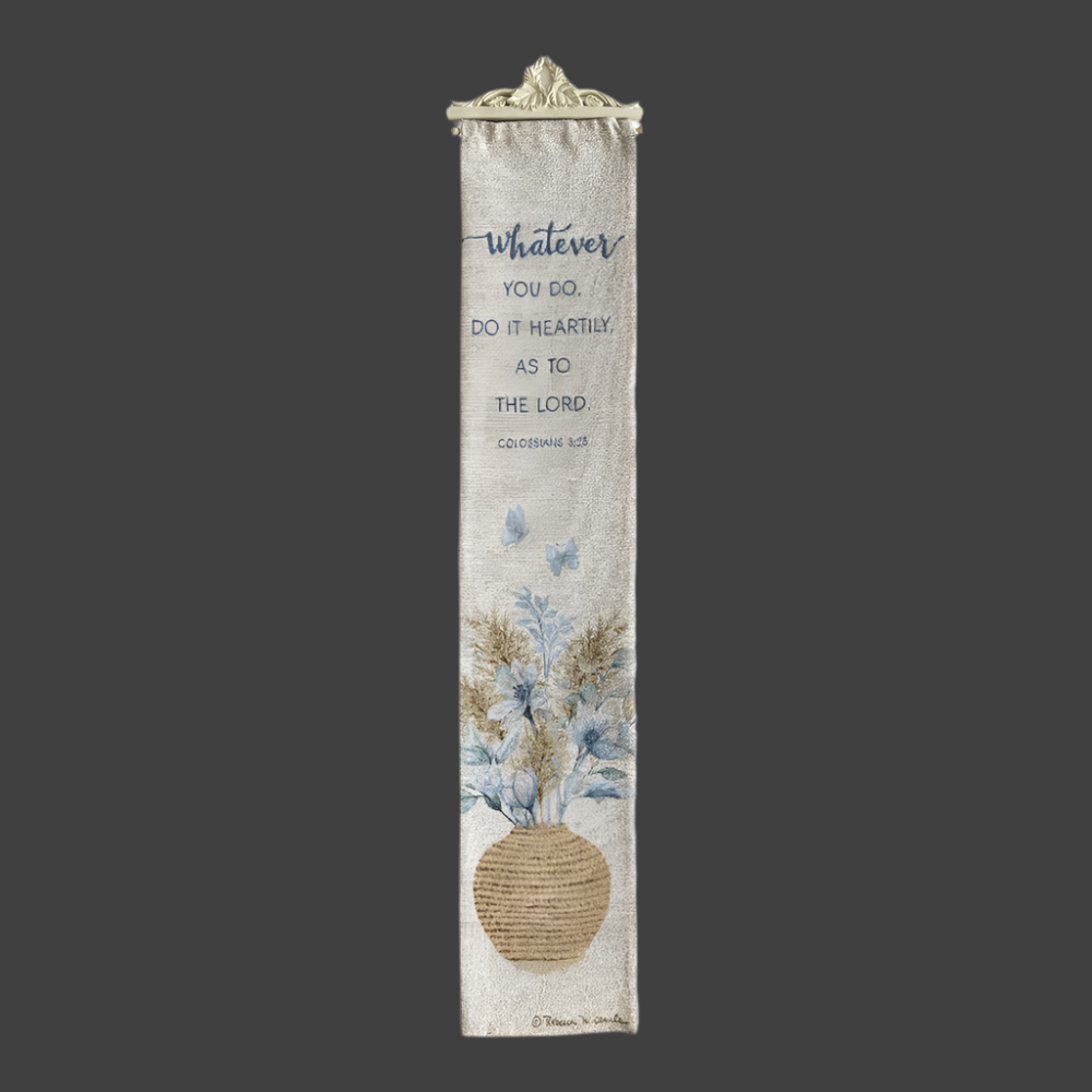 Whatever You Do Woven Bell Pull 9x41 Tapestry