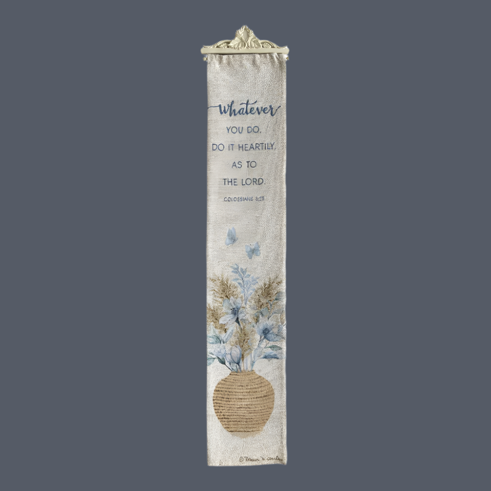 Whatever You Do Woven Bell Pull 9x41 Tapestry
