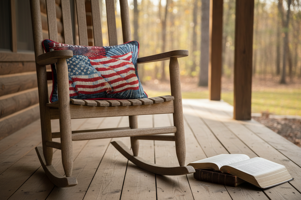Home of the Brave Woven Tapestry Pillow 18x13