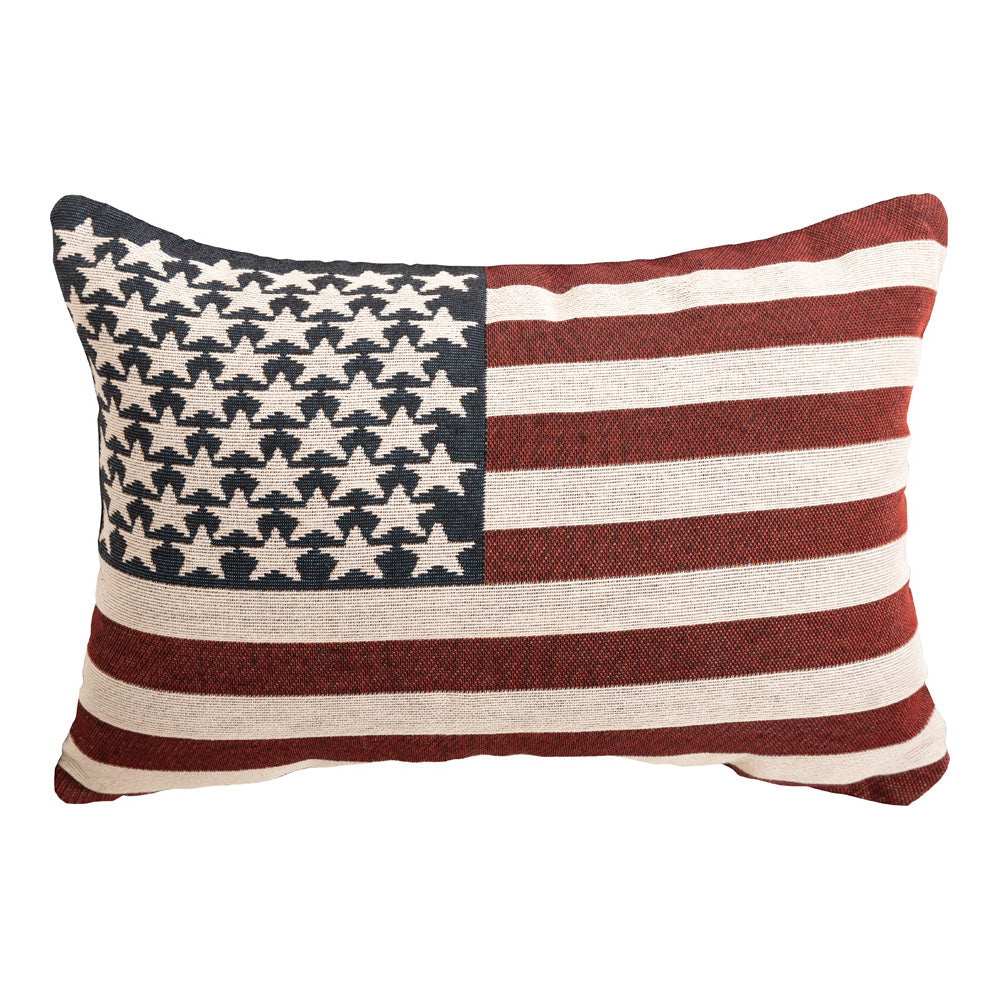 USA Woven Tapestry Pillow 18x13