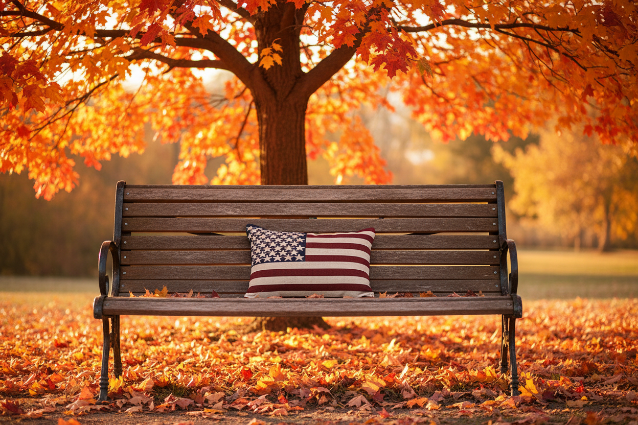 USA Woven Tapestry Pillow 18x13