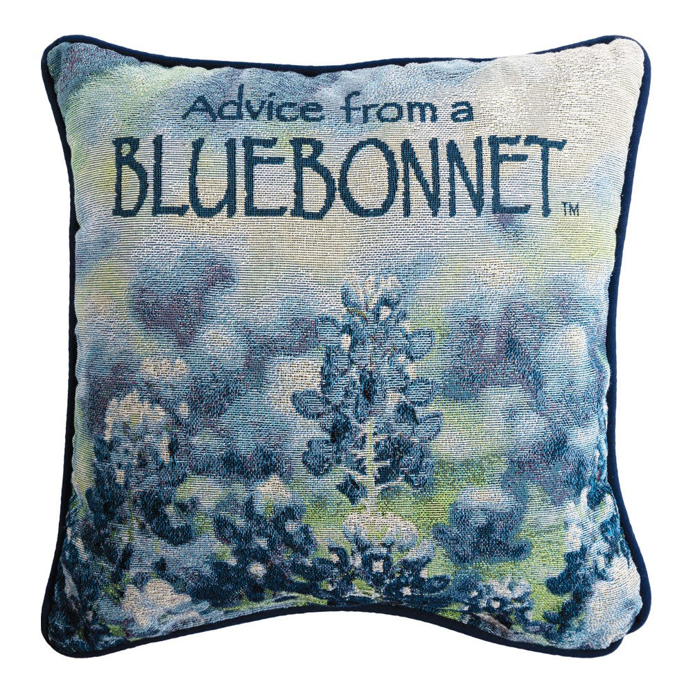 Advice From A Bluebonnet Pillow 17" Tapestry Pillow