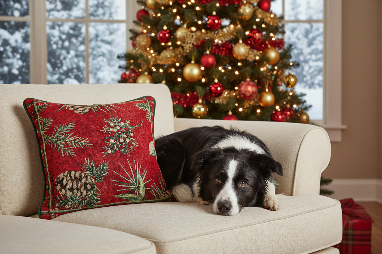 Evergreen Pine Woven Tapestry Pillow 17x17