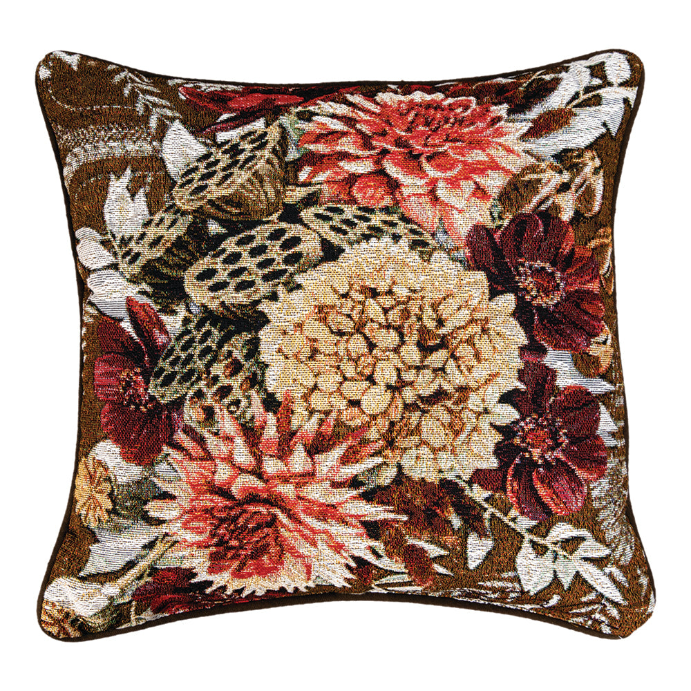 Fall Bouquet Tapestry Pillow 17"x17" Throw Pillow