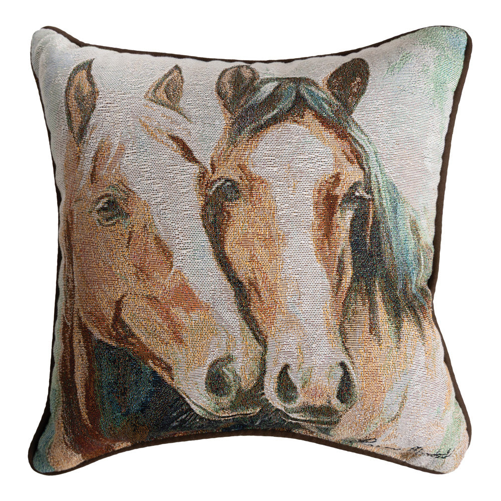 Caballo Magnific Blonde Woven Tapestry Pillow 17x17